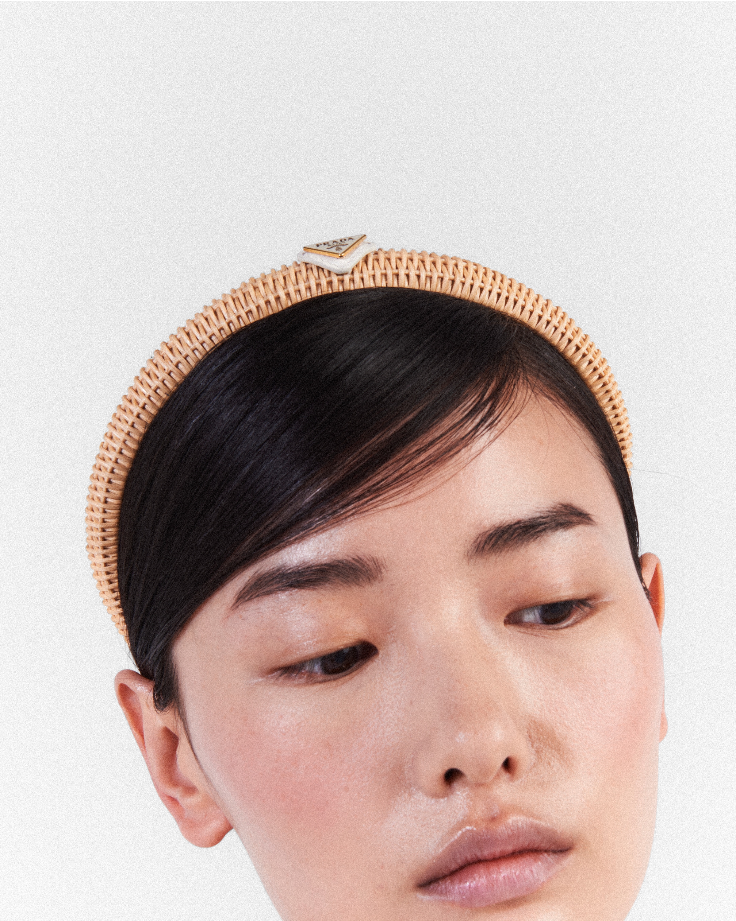 ヘアアクセサリー PRADA Raffia headband Beige Natural Crochet headband | PRADA
