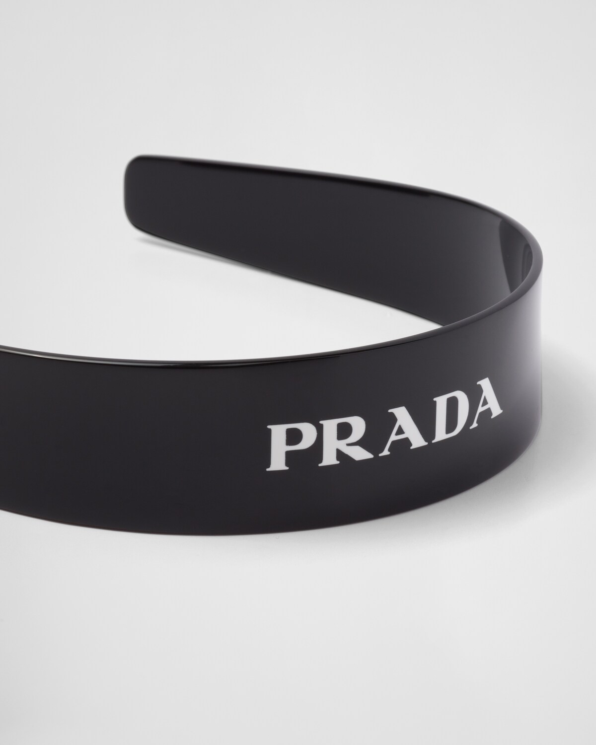 Black Plexiglas Headband PRADA