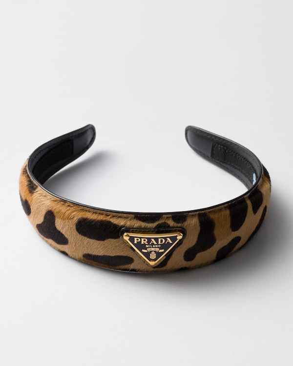 Printed leather headband Printed leather headband