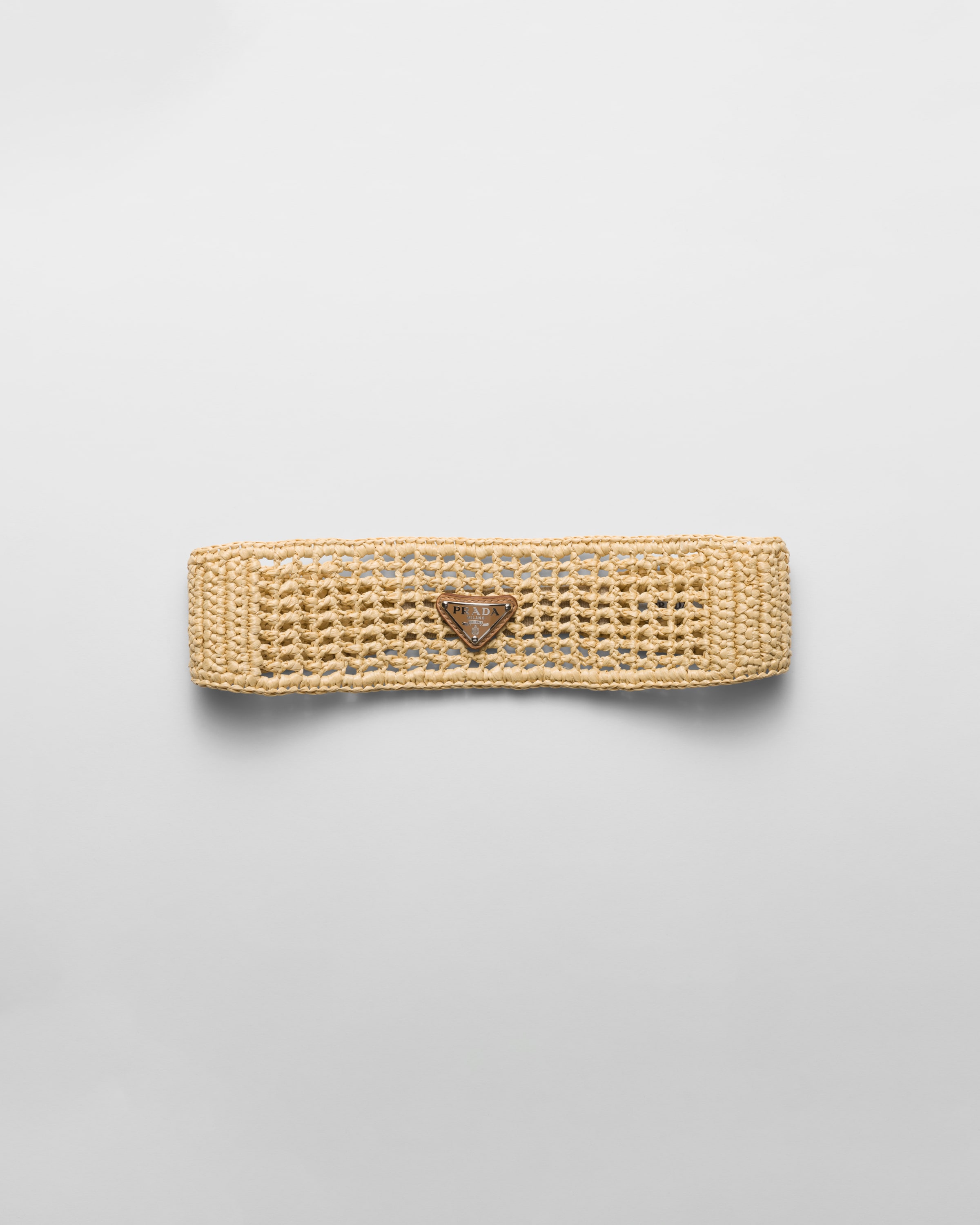 Prada Crochet Hairband, Woman, Natural