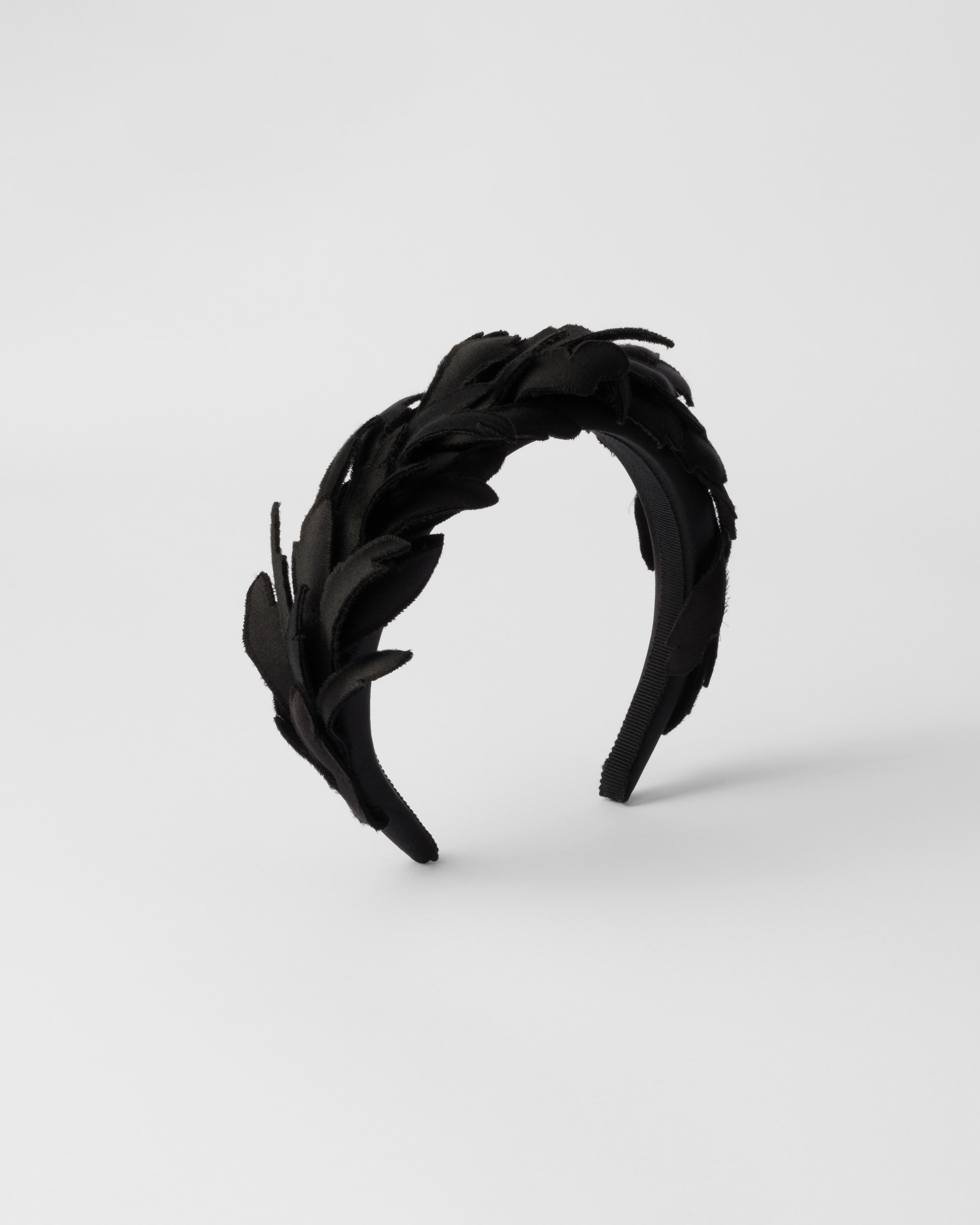 Black Satin Headband PRADA