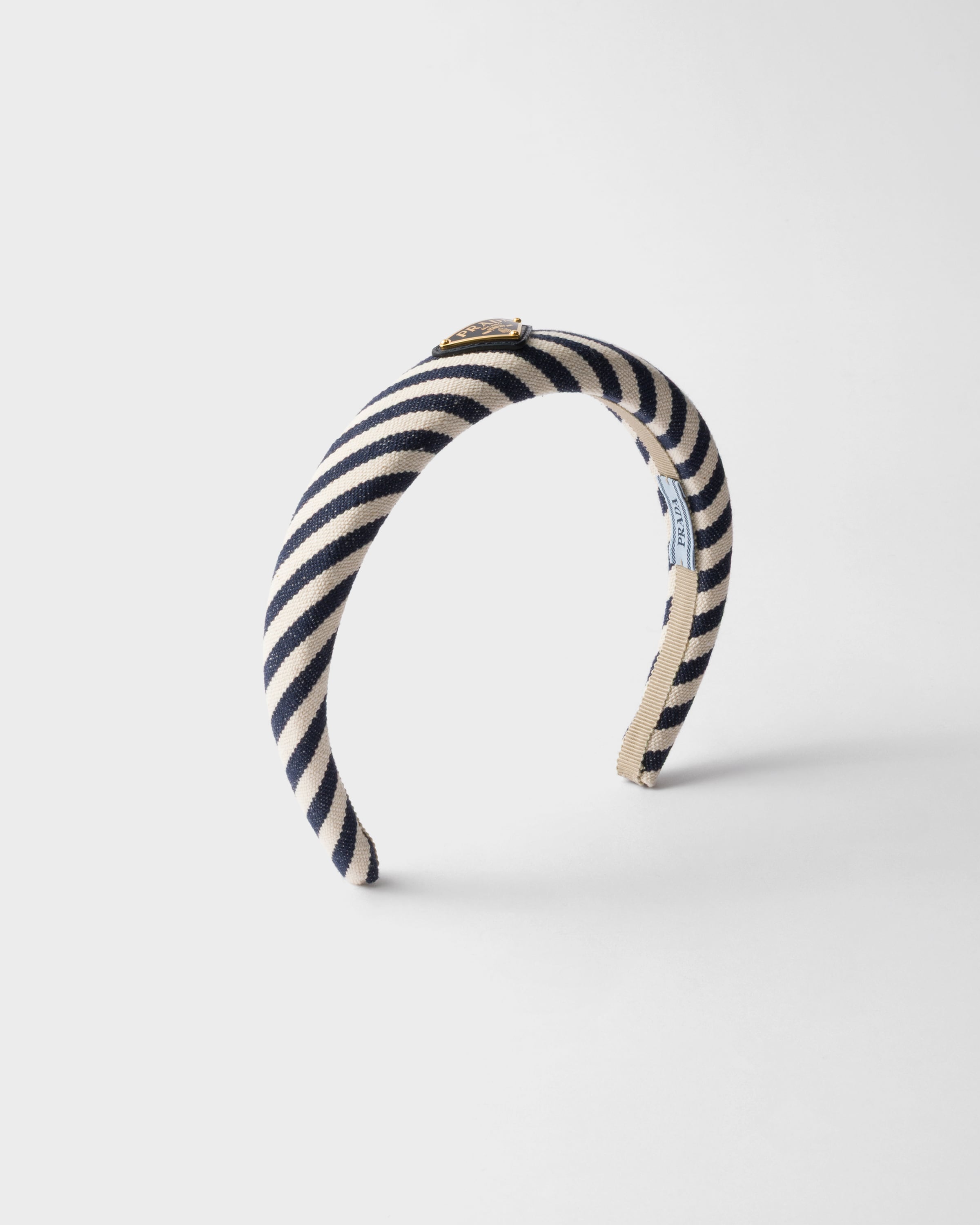 Prada Headband Aus Baumwolle In Ostseeblau