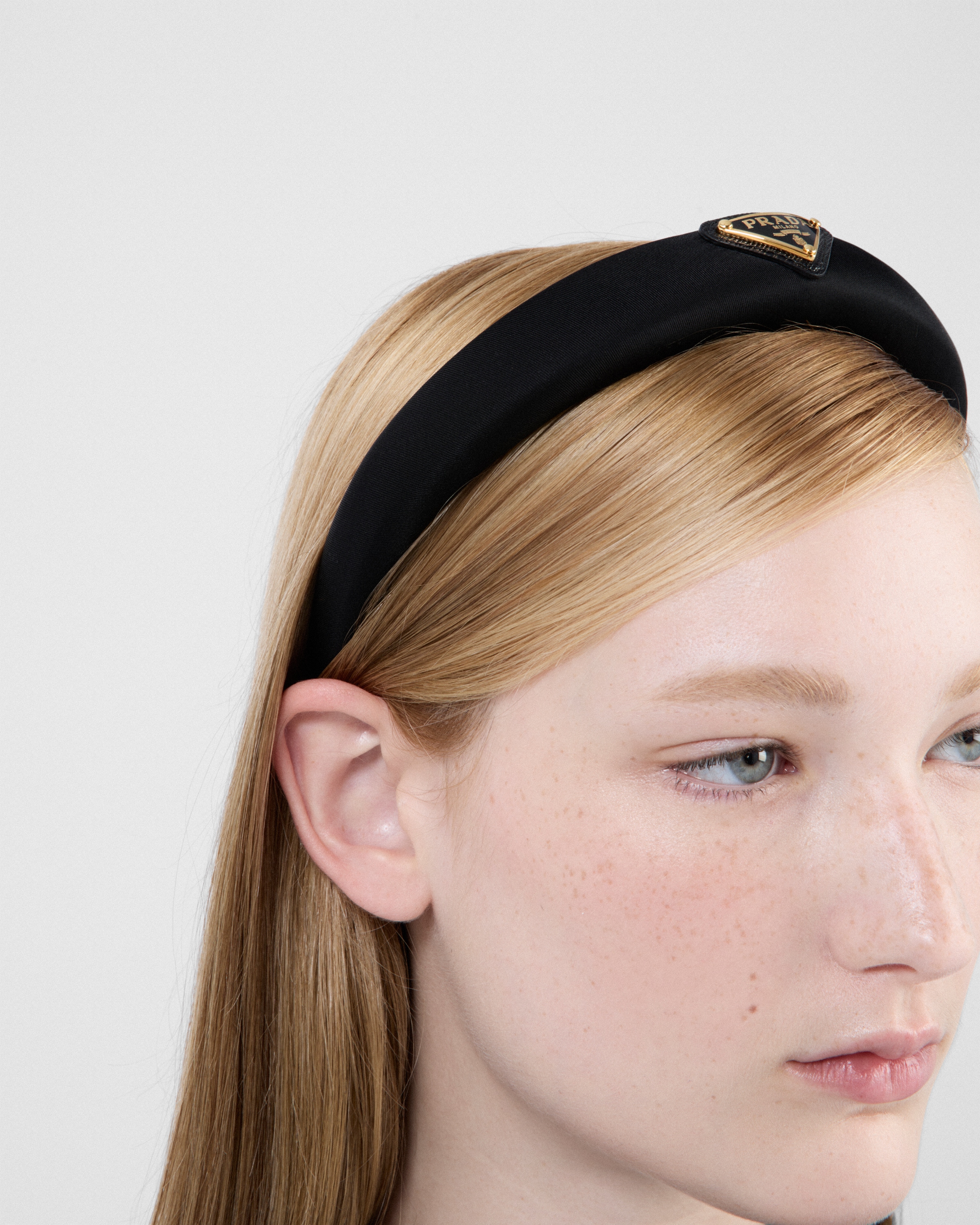 Shop Prada Re-nylon Headband In Schwarz