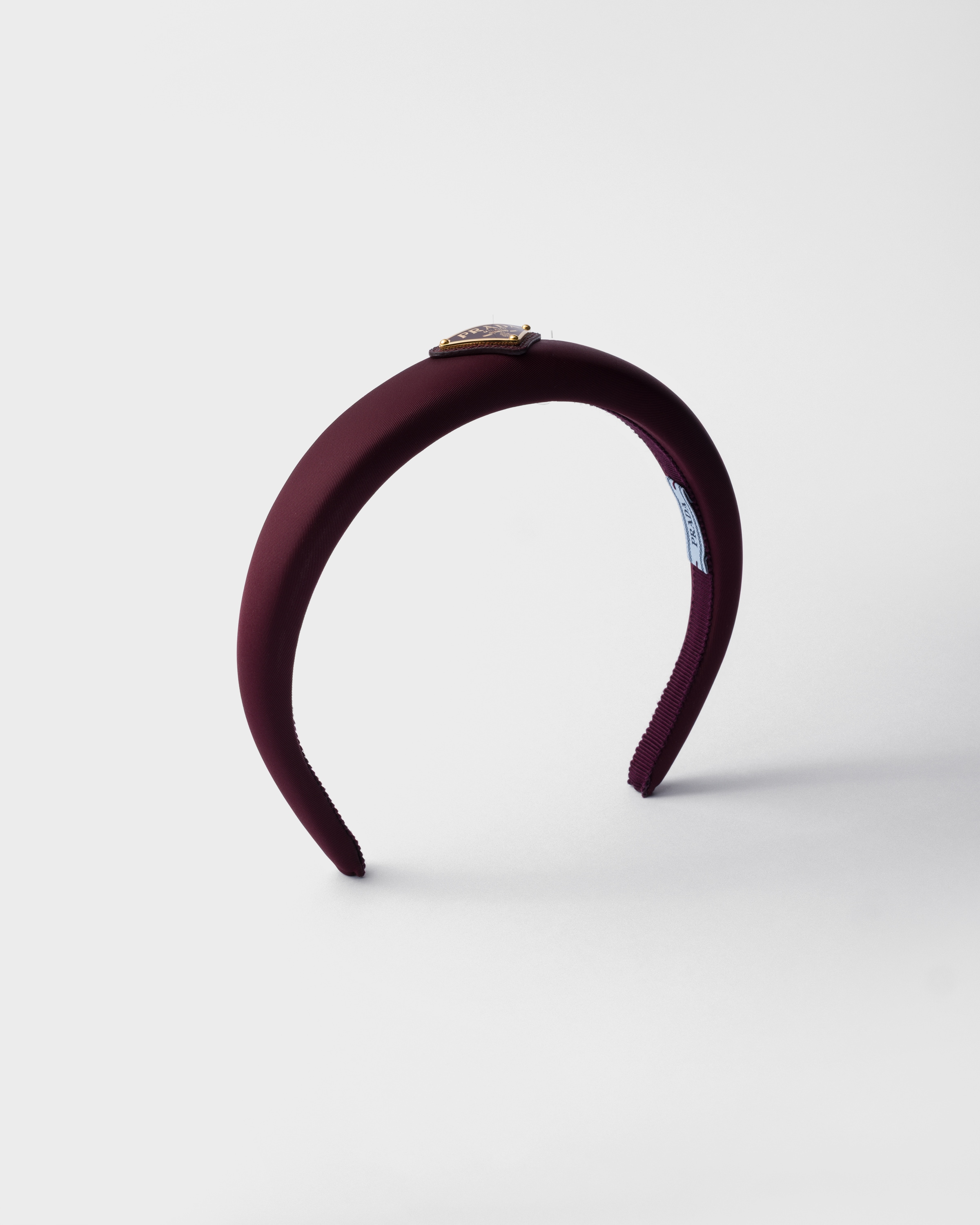 Prada Re-nylon Headband In Burgundy