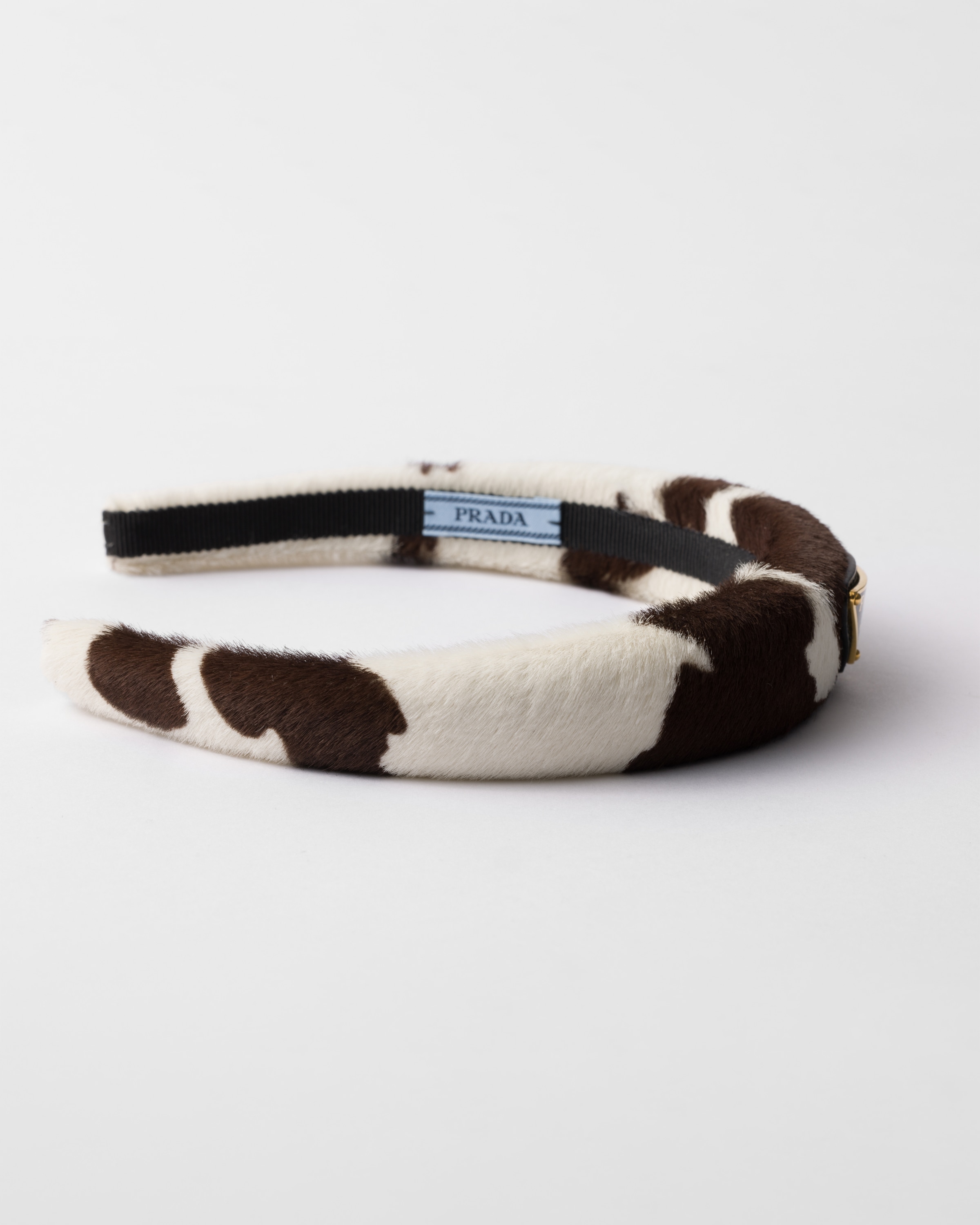ヘアアクセサリー PRADA SS25 Brown nappa leather hairband (1IH0802HIT F0010) PRADA SS25 Brown nappa leather hairband (1IH0802HIT F0010