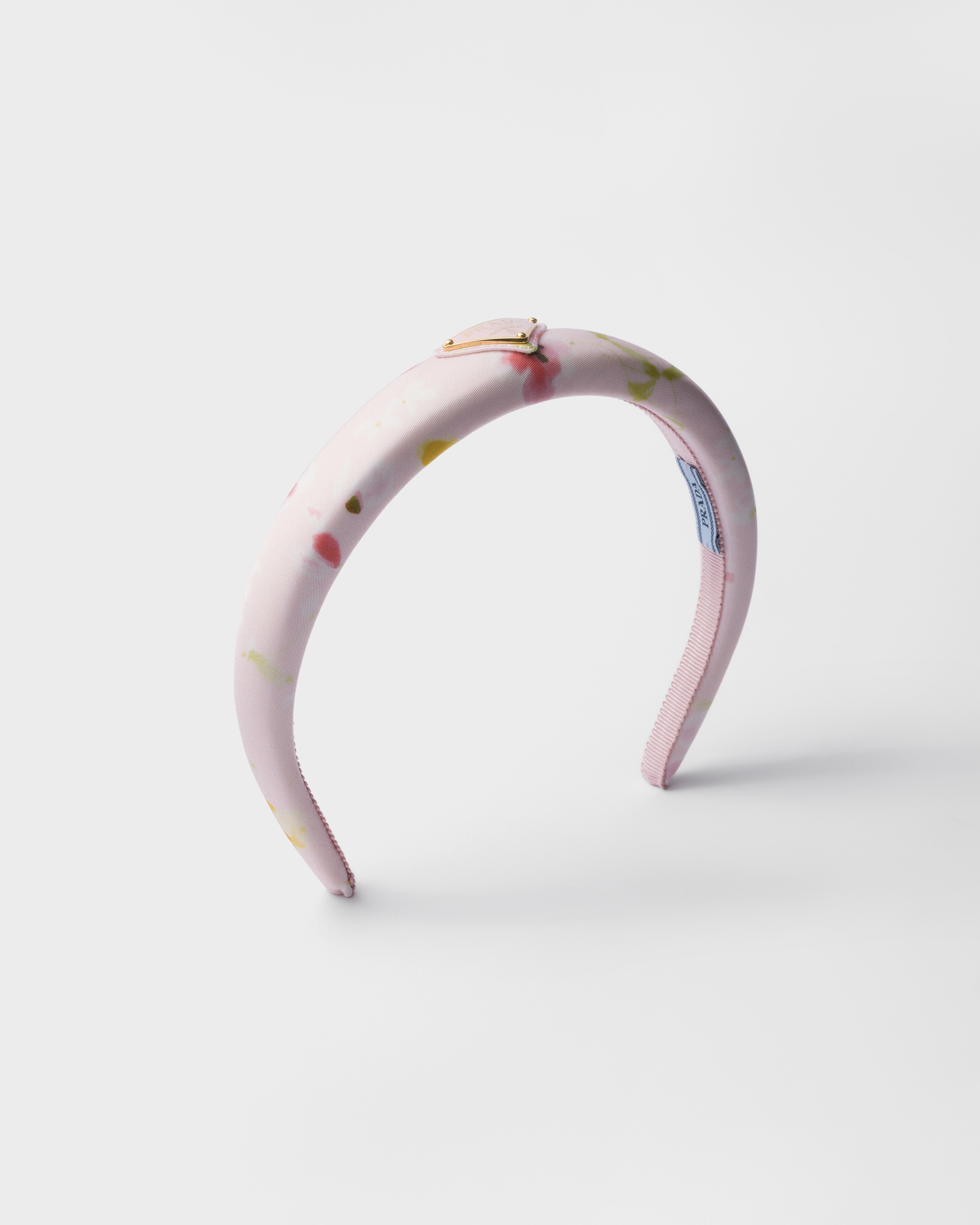 Prada Floral Print Re-nylon Headband In Pink