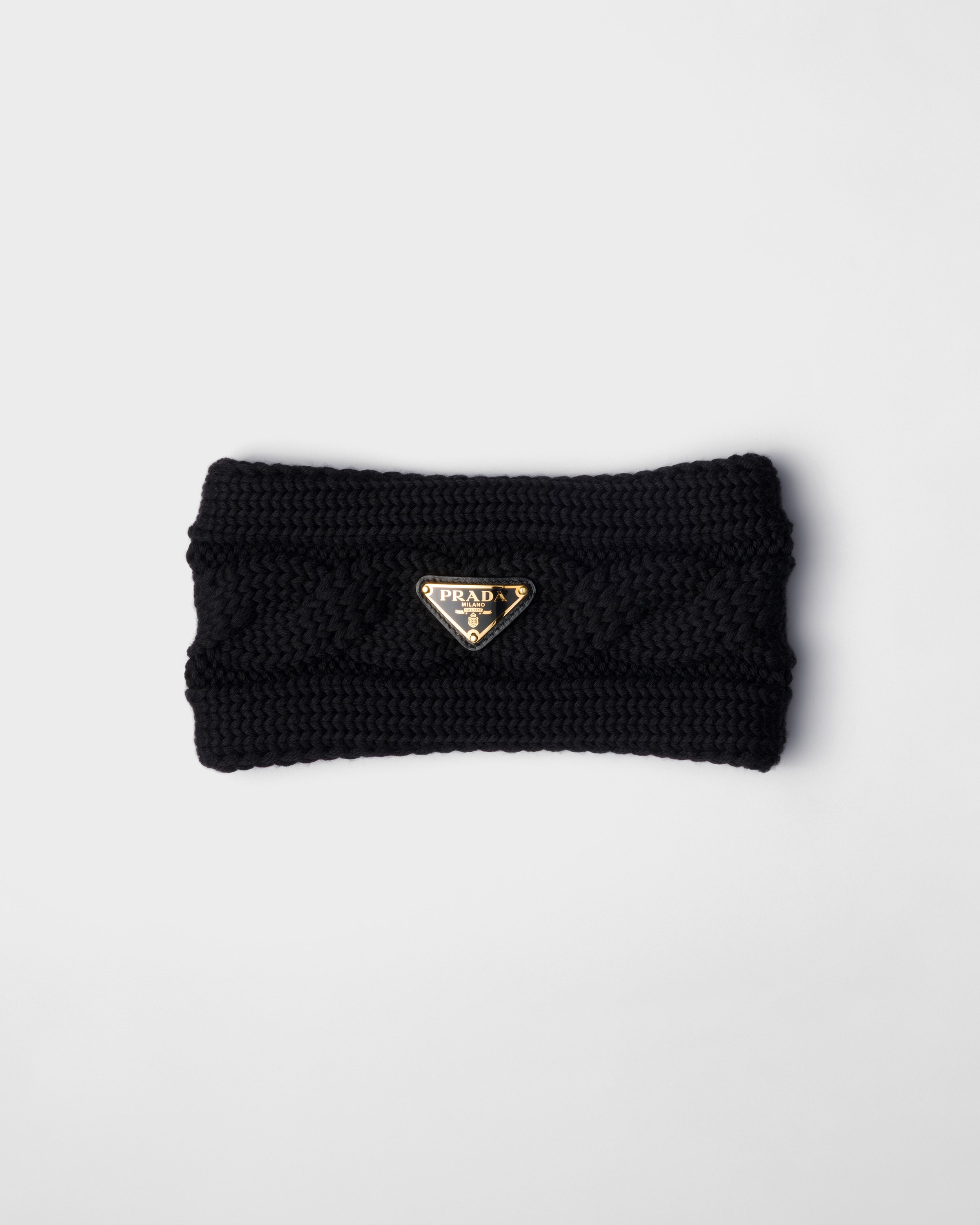 Prada Wool Headband In Black