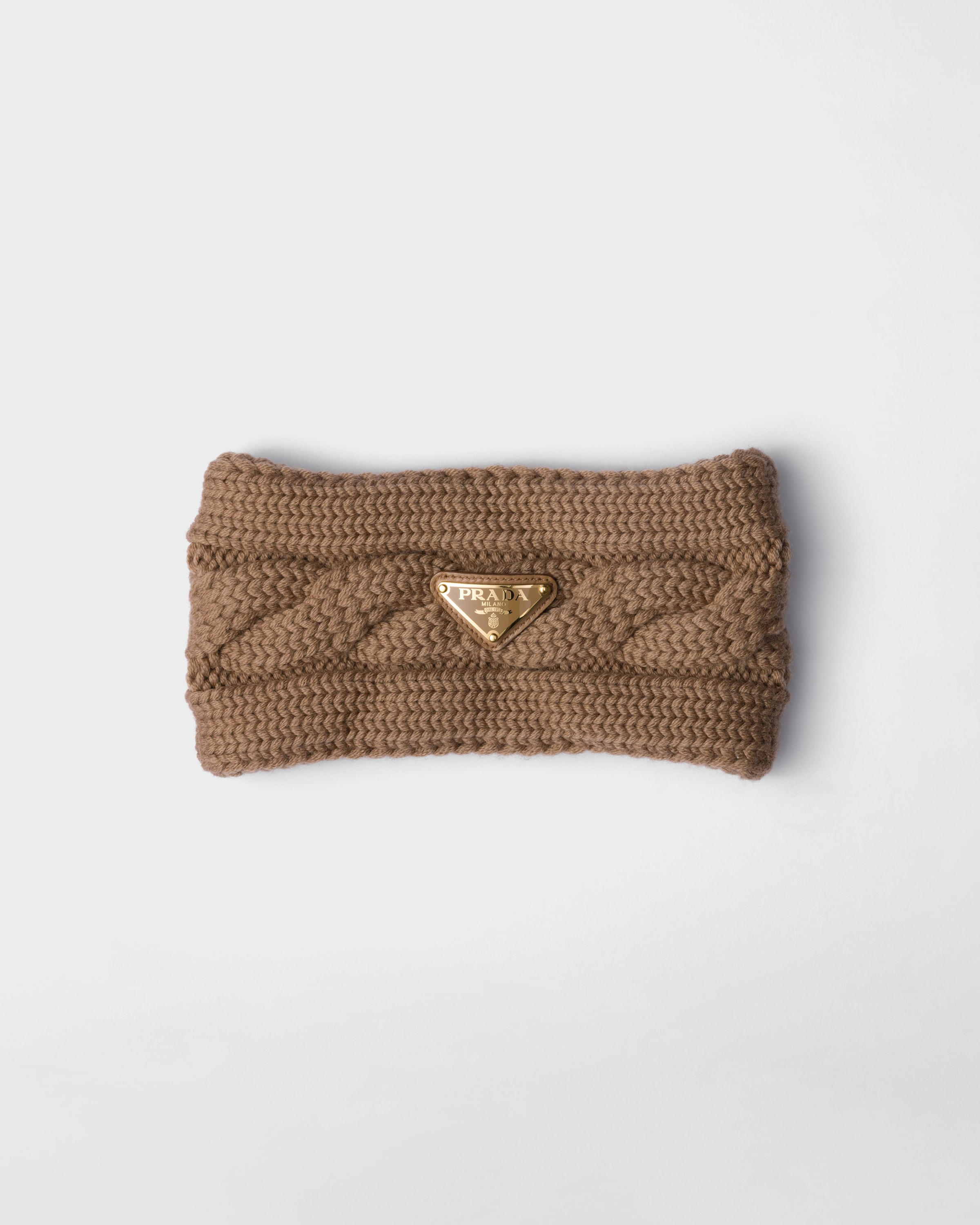 Prada Wool Headband In Brown