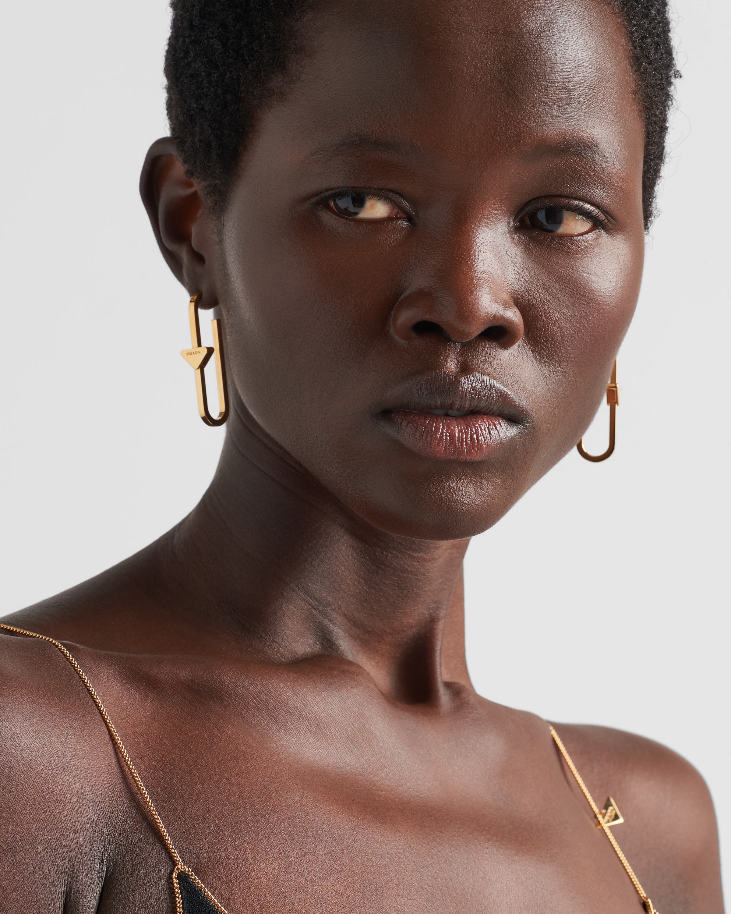 Prada shop hoop earrings
