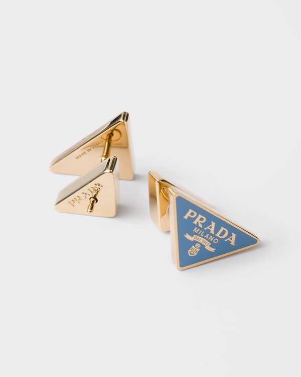 エナメルメタル ピアス - ゴールド/チェレステブルー エナメルメタル ピアス - ゴールド/チェレステブルー