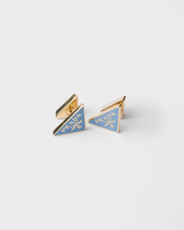 エナメルメタル ピアス - ゴールド/チェレステブルー エナメルメタル ピアス - ゴールド/チェレステブルー