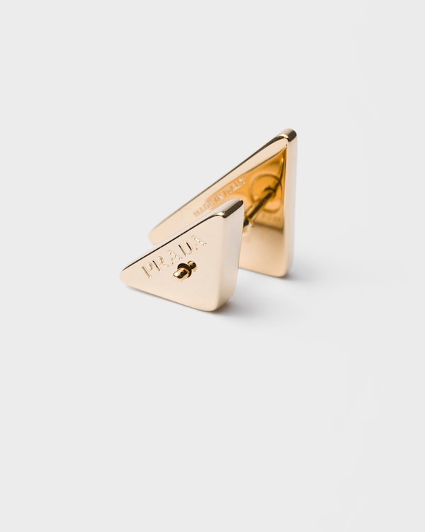 Enameled metal earrings - Gold/Daffodil Enameled metal earrings - Gold/Daffodil