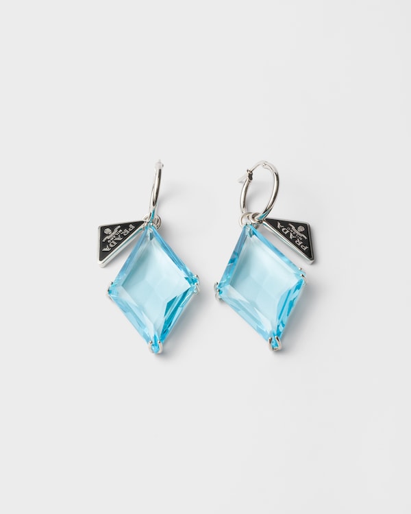 Metal and glass earrings Metal and glass earrings