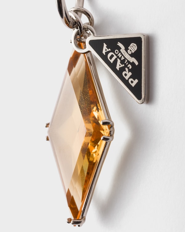 Pendientes de metal y vidrio - Topacio Pendientes de metal y vidrio - Topacio