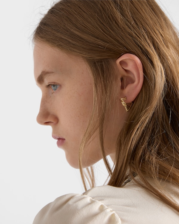 Metal earrings - Gold Metal earrings - Gold