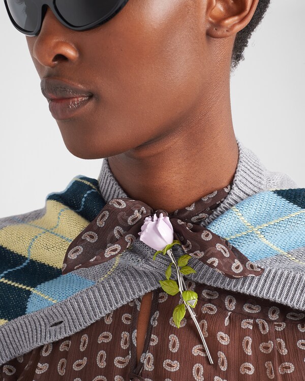 Enameled metal brooch Enameled metal brooch