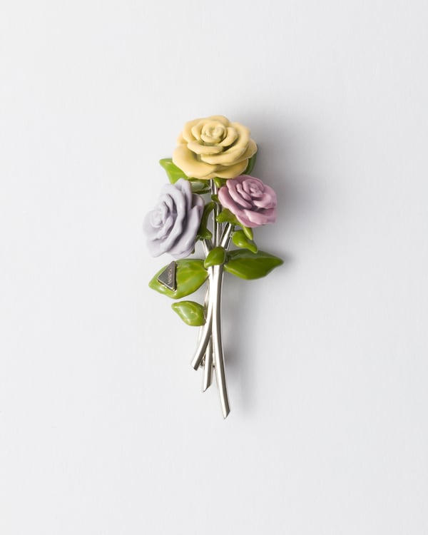PRADA 上品 ブローチ/コサージュ 結婚式 Enameled l brooch ブローチ PRADA(プラダ) ブローチ・コサージュ(レディース