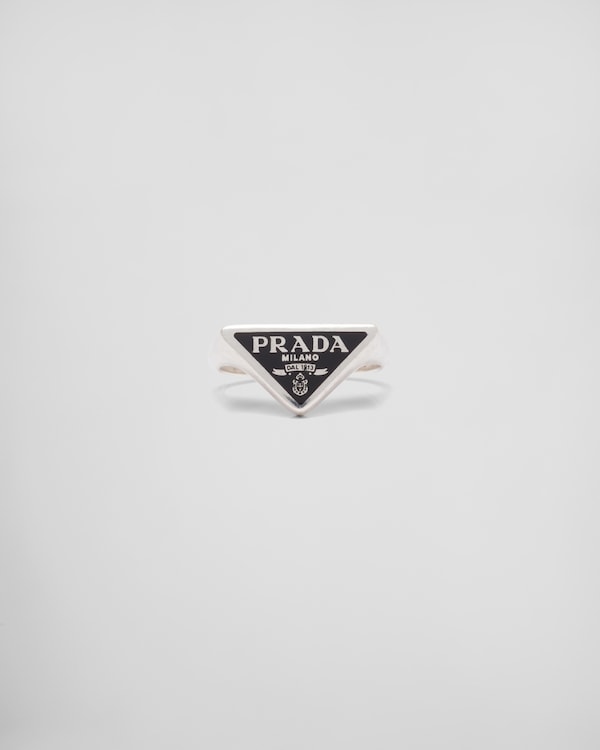 Black Prada Symbole single left earring | PRADA