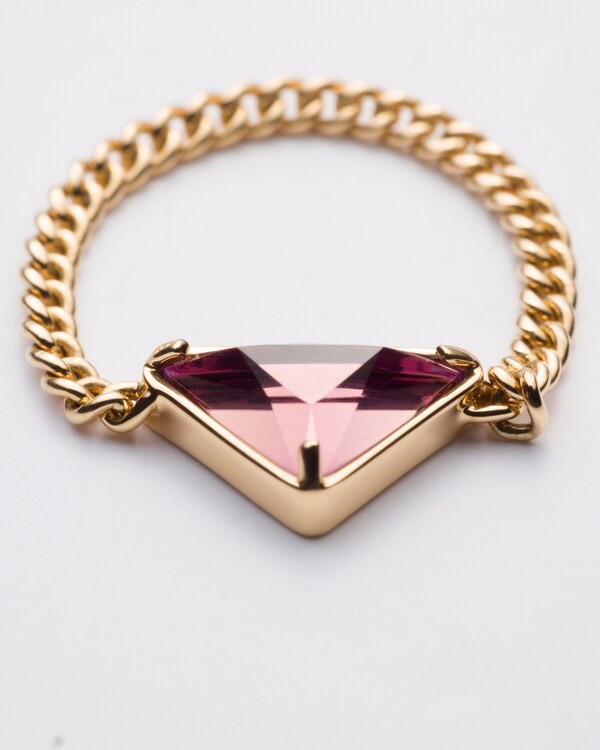 Eternal Gold chain ring in yellow gold with amethyst - Gold/Methyst Eternal Gold chain ring in yellow gold with amethyst - Gold/Methyst