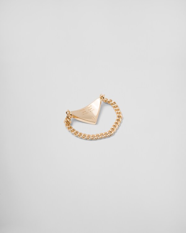 Eternal Gold chain ring in yellow gold with diamonds Eternal Gold chain ring in yellow gold with diamonds