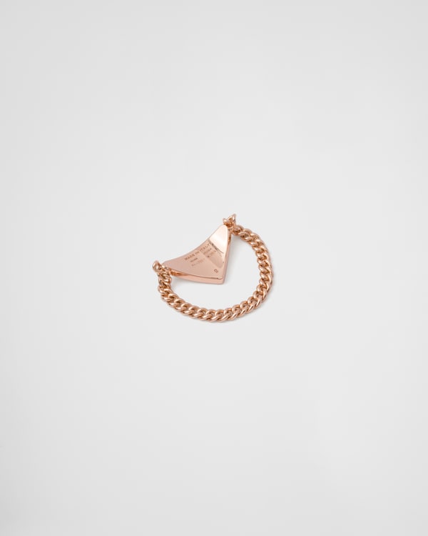 Eternal Gold chain ring in rose gold with diamonds Eternal Gold chain ring in rose gold with diamonds