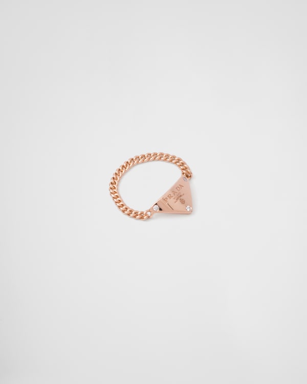 Eternal Gold chain ring in rose gold with diamonds Eternal Gold chain ring in rose gold with diamonds