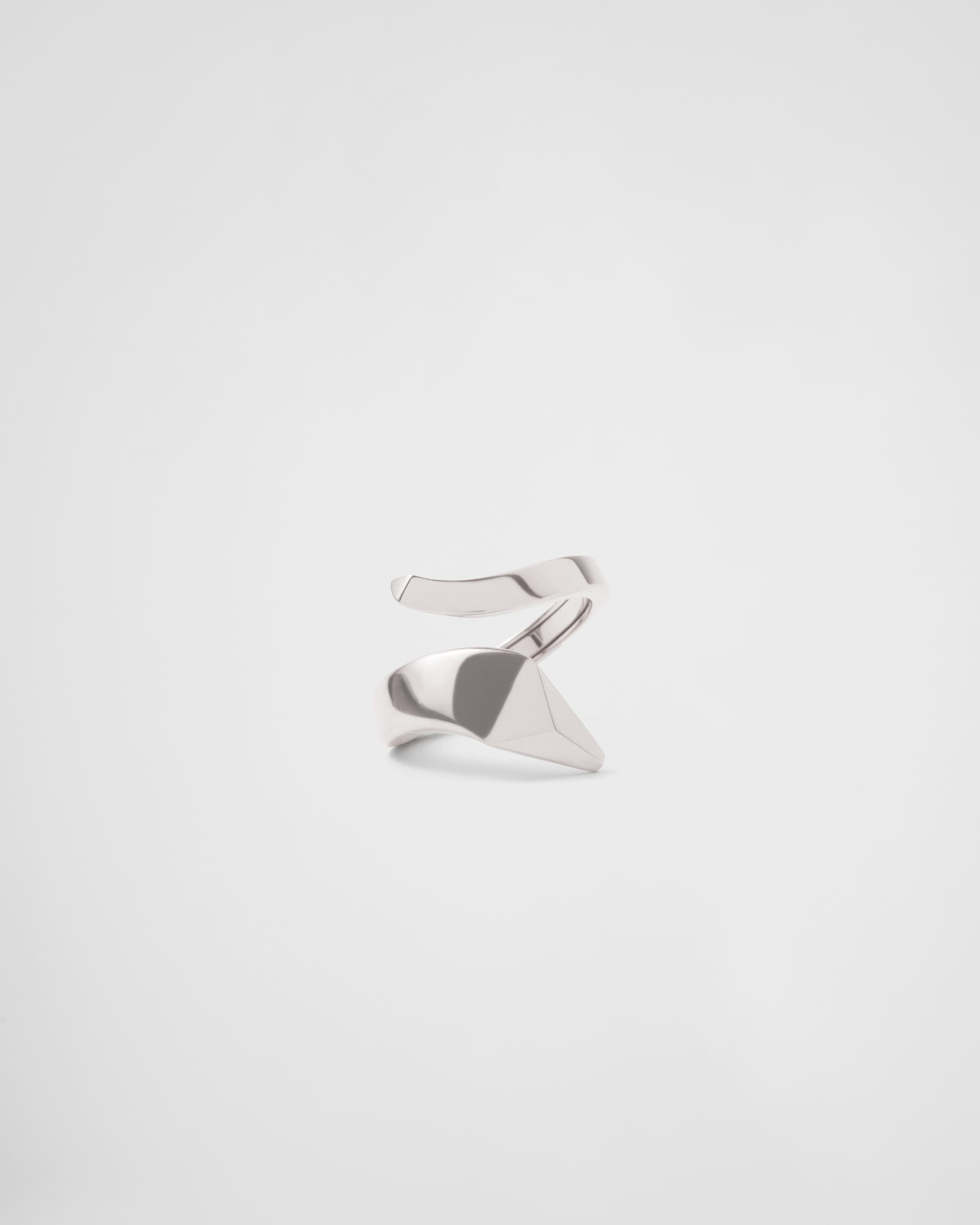 Prada Eternal Gold Toi Et Moi Snake Mini Ring In White Gold