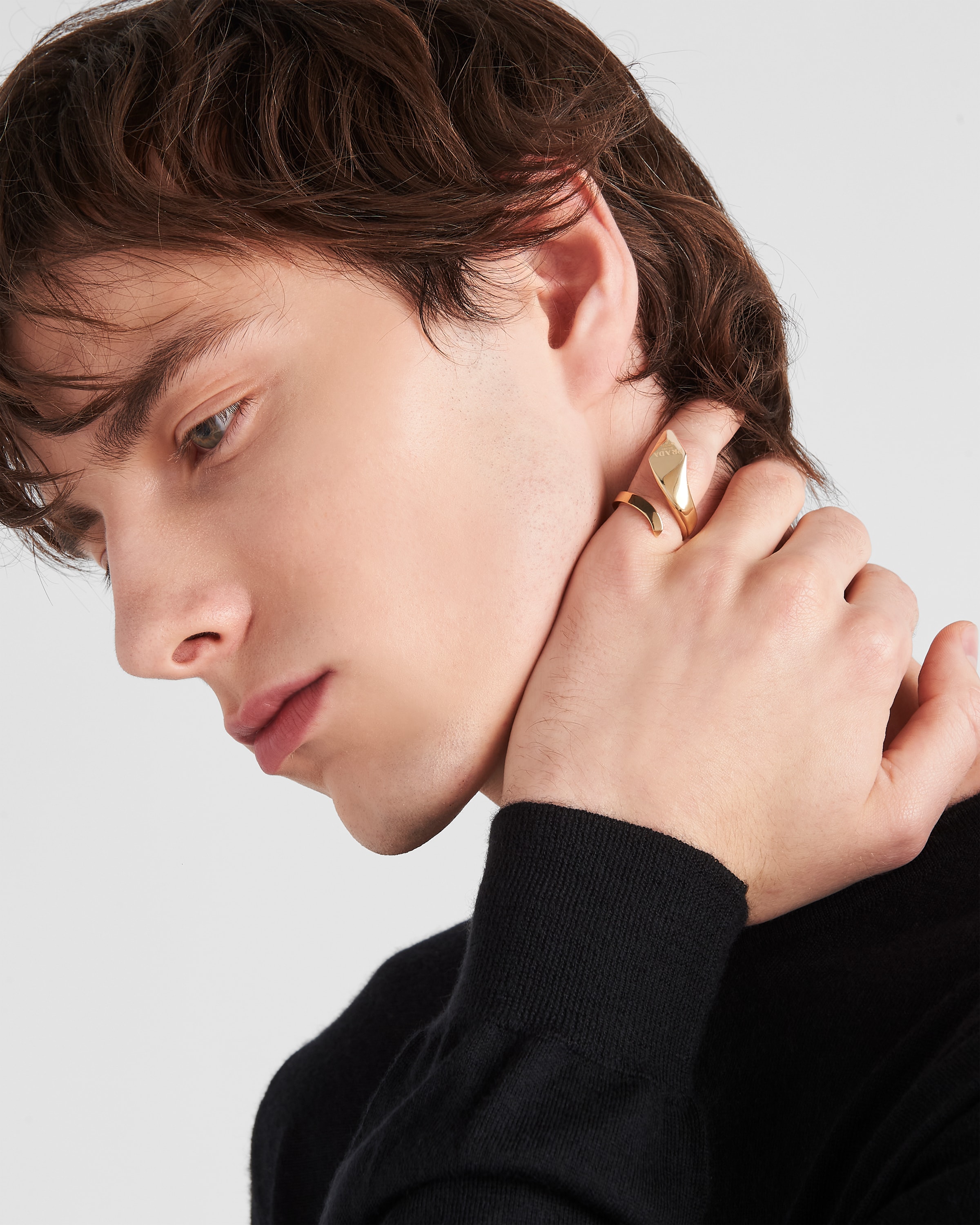 Gold Eternal Gold Snake Ring In Yellow Gold PRADA