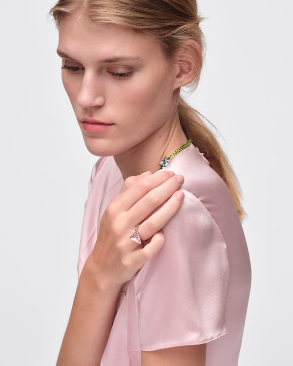 Couleur Vivante单颗戒指 - 白金镶摩根石和海蓝宝石 - 黄金/摩根石/海蓝宝石 Couleur Vivante单颗戒指 - 白金镶摩根石和海蓝宝石 - 黄金/摩根石/海蓝宝石