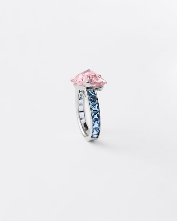 Couleur Vivante单颗戒指 - 白金镶摩根石和海蓝宝石 - 黄金/摩根石/海蓝宝石 Couleur Vivante单颗戒指 - 白金镶摩根石和海蓝宝石 - 黄金/摩根石/海蓝宝石