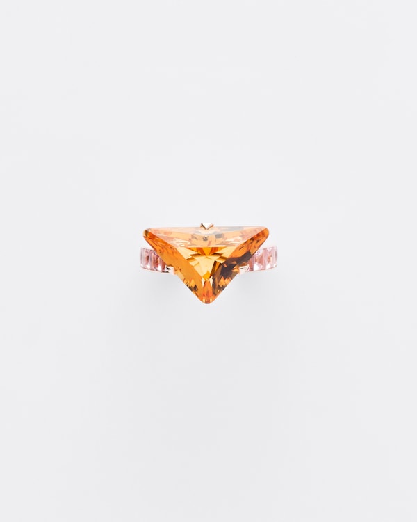 Couleur Vivante单颗戒指 - 玫瑰金镶柠檬黄水晶和摩根石 - 黄金/摩根石/黄水晶 Couleur Vivante单颗戒指 - 玫瑰金镶柠檬黄水晶和摩根石 - 黄金/摩根石/黄水晶