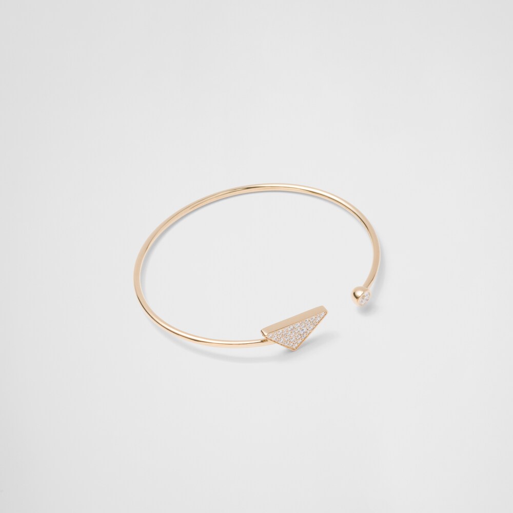 Prada Eternal Gold 钻石装饰18K黄金手镯 1