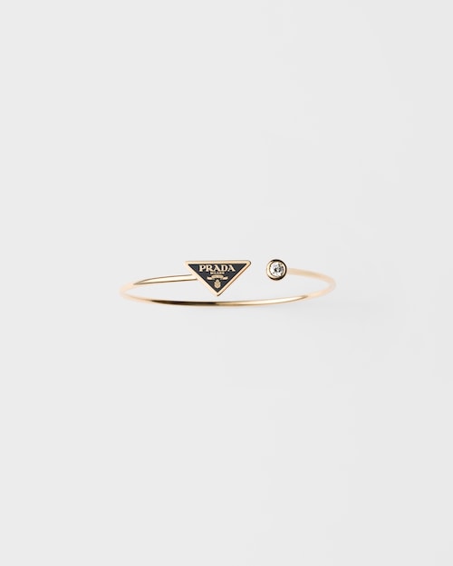 Prada Eternal Gold 钻石装饰18K黄金手镯 1