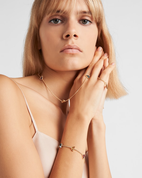 Eternal Gold chain bracelet in yellow gold and semi-precious stones Eternal Gold chain bracelet in yellow gold and semi-precious stones