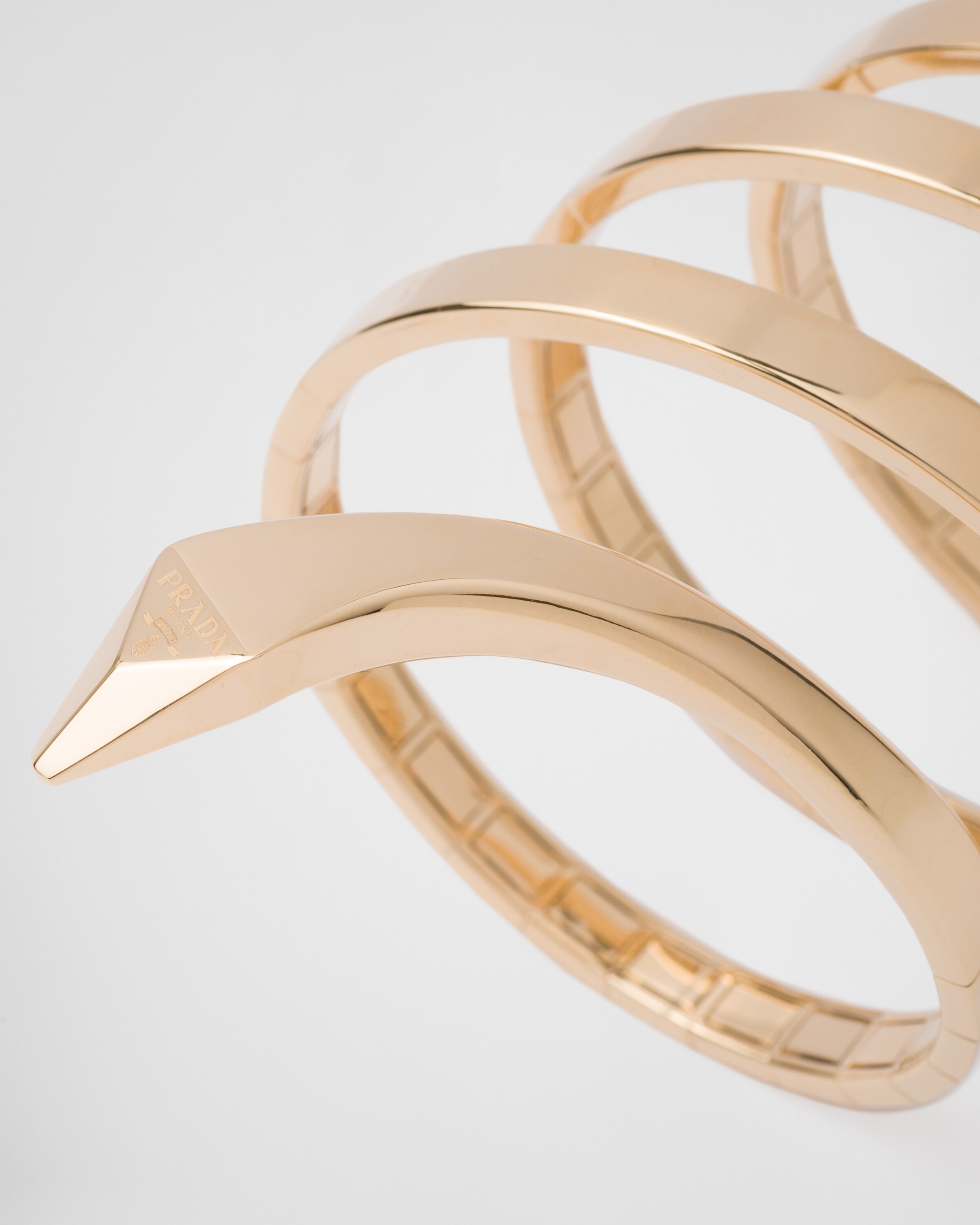 Prada Eternal Gold multi\u002Dcoil snake bracelet in yellow gold 3