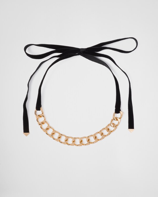 이터널 골드 브레이슬릿, 옐로우 골드와 벨벳 리본 이터널 골드 브레이슬릿, 옐로우 골드와 벨벳 리본