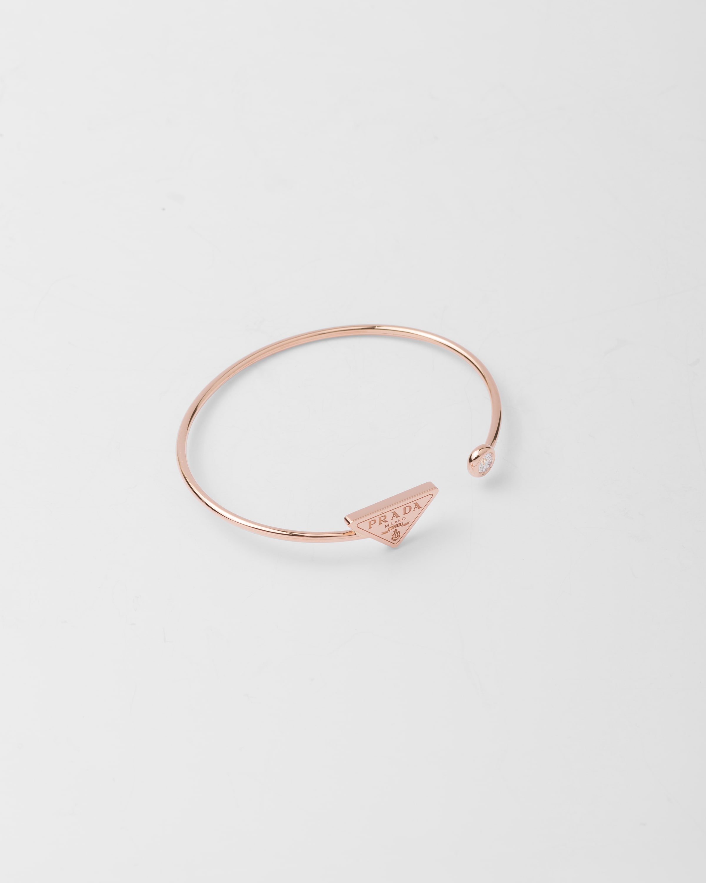 Rose Gold/white Eternal Gold Bangle Bracelet In Rose Gold With