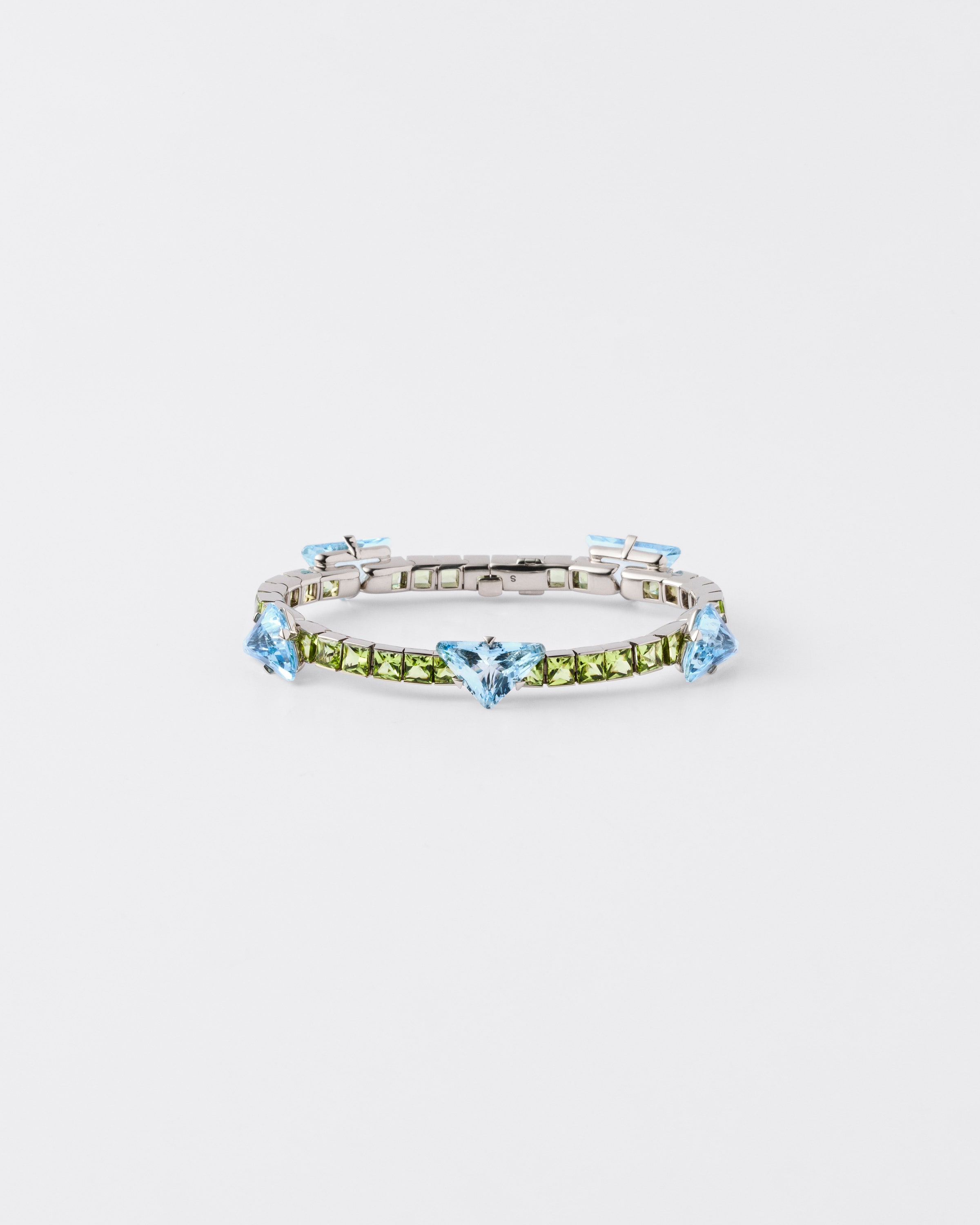 Couleur Vivante bracelet - white gold with aquamarine and peridot