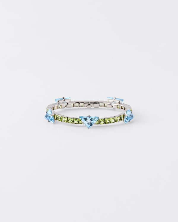 Couleur Vivante bracelet - white gold with aquamarine and peridot - Gold/Aquamarine/Peridot Couleur Vivante bracelet - white gold with aquamarine and peridot - Gold/Aquamarine/Peridot