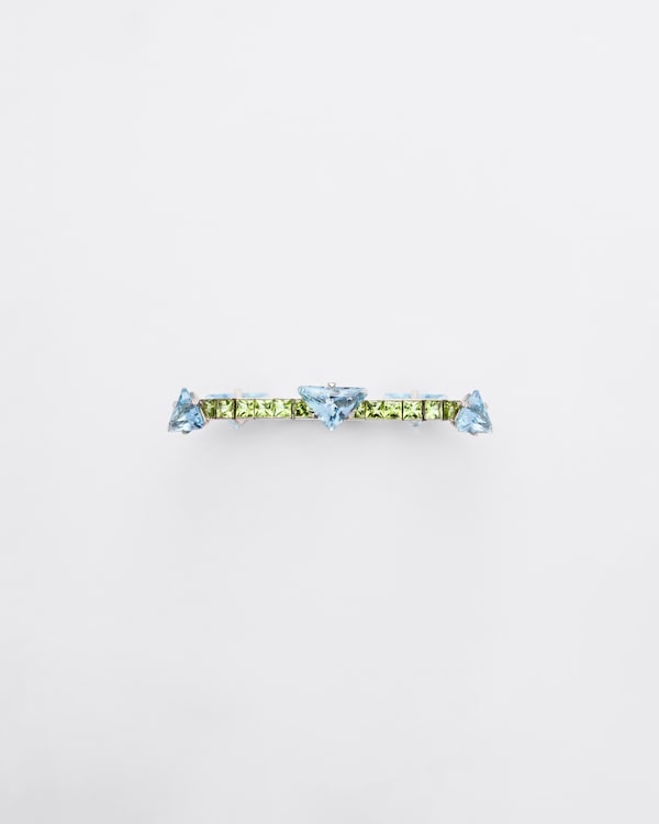 Couleur Vivante bracelet - white gold with aquamarine and peridot - Gold/Aquamarine/Peridot Couleur Vivante bracelet - white gold with aquamarine and peridot - Gold/Aquamarine/Peridot