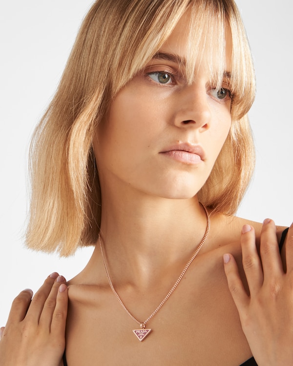 Collar Eternal Gold de oro rosa y diamantes - Oro Rosado/Begonia/Blanco Collar Eternal Gold de oro rosa y diamantes - Oro Rosado/Begonia/Blanco