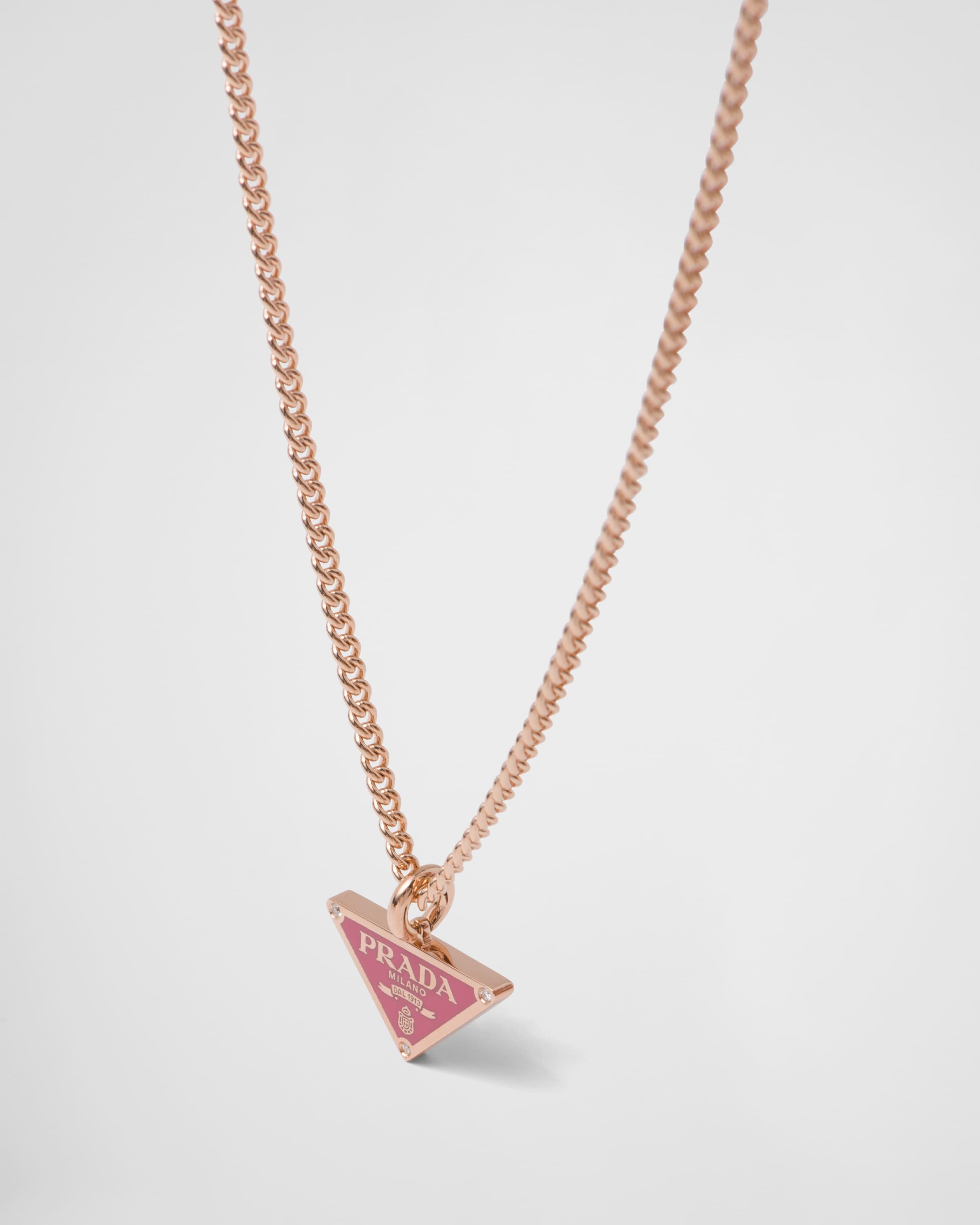 Pink prada necklace hotsell
