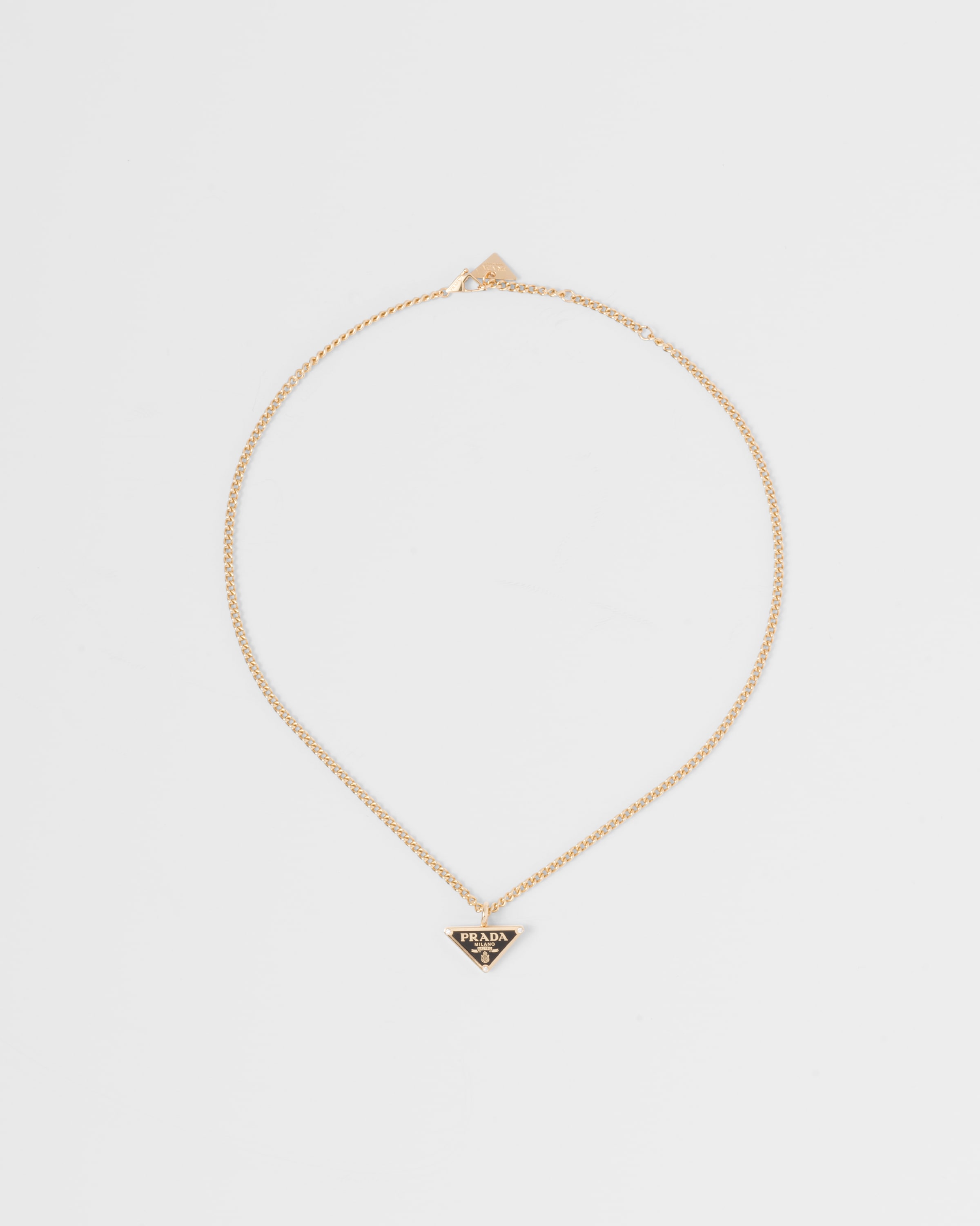 Gold/black/white Eternal Gold pendant necklace in yellow gold with diamonds  | Prada