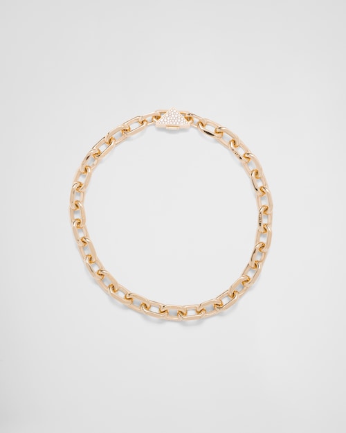 Prada Eternal Gold 钻石装饰18K黄金项链 1