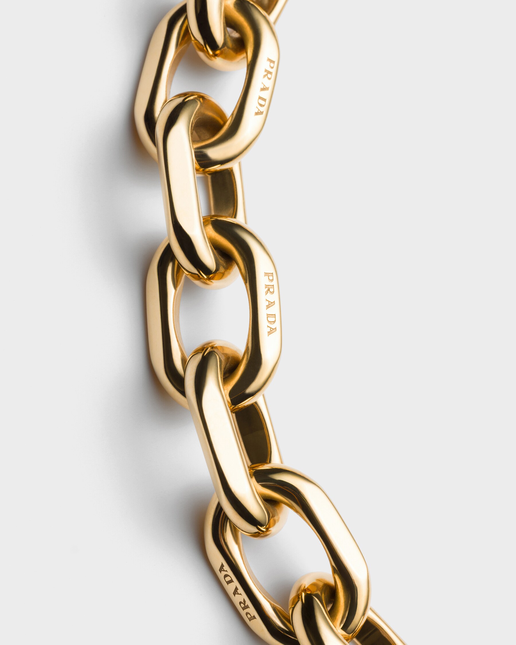 Gold Eternal Gold Chain Necklace In Yellow Gold PRADA United States Gold Eternal Gold Chain Necklace In Yellow Gold PRADA United States