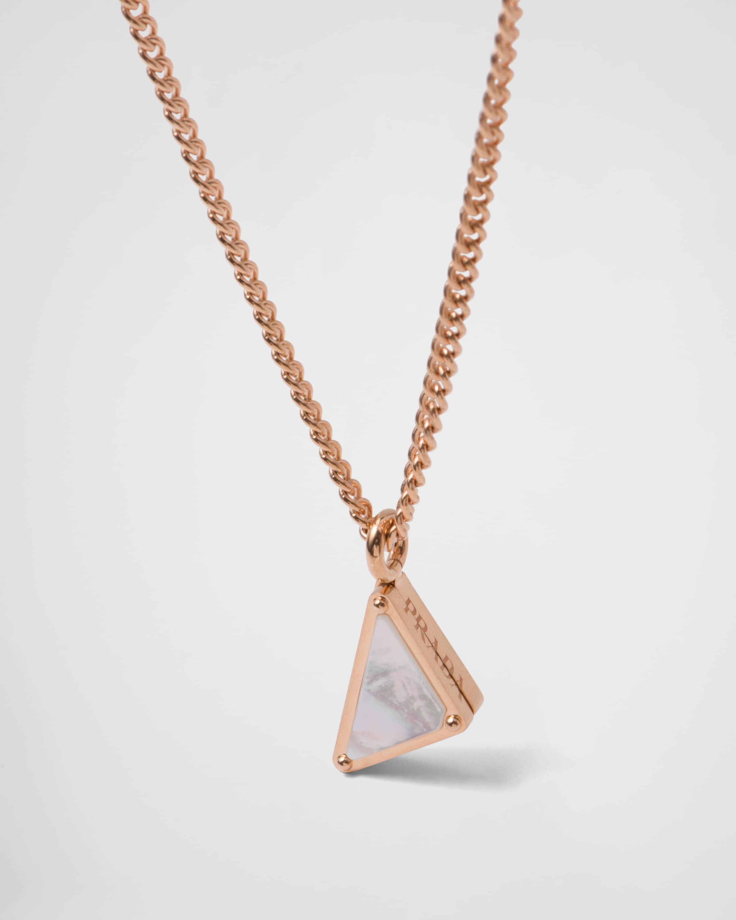 Gold Pink/Mop/White Eternal Gold pendant necklace in rose