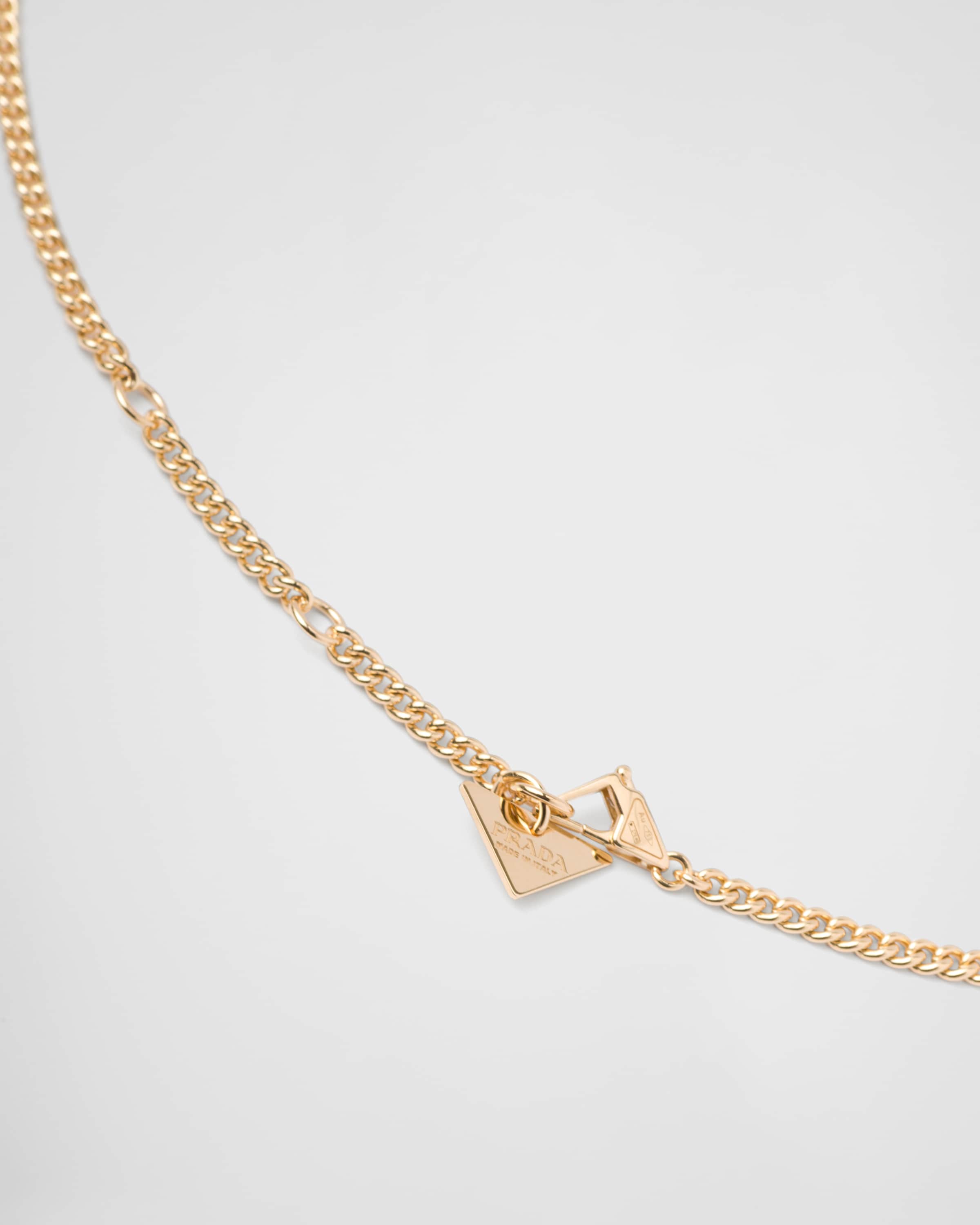 PRADA イエローゴールドxダイヤモンド ネックレス ゴールド／オニキス／ホワイト Eternal Gold イエローゴールドx
