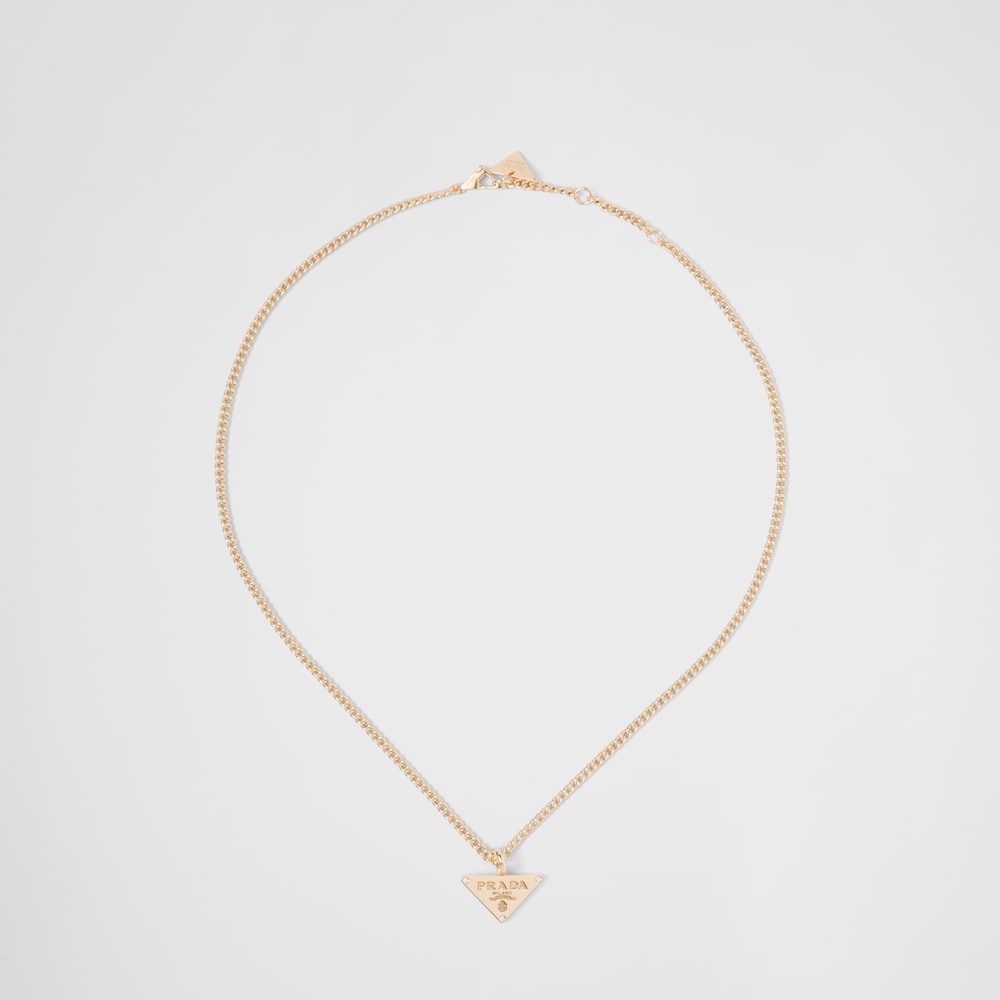 Prada Eternal Gold 钻石装饰18K黄金吊坠项链 1