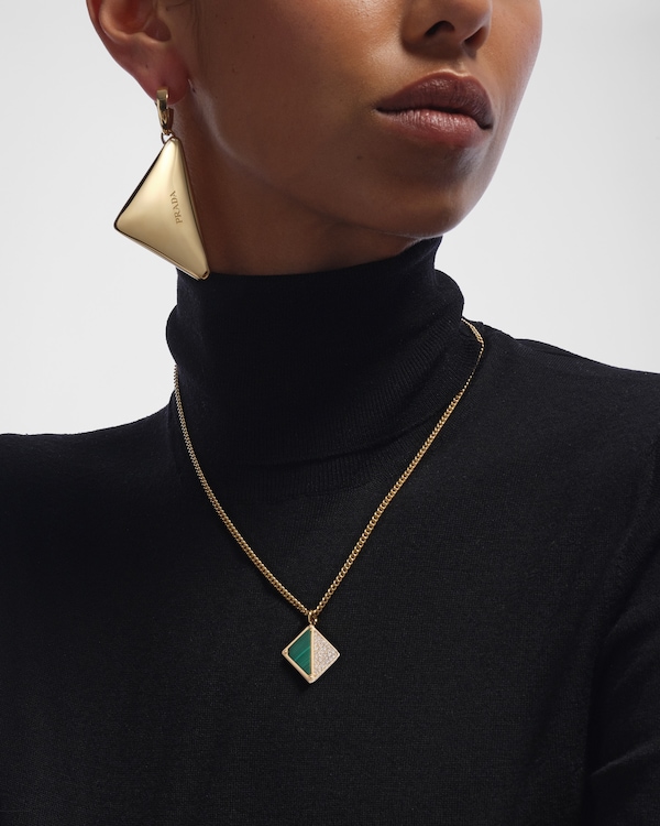 Eternal Gold necklace - gold and malachite - Gold/Malachite/White Eternal Gold necklace - gold and malachite - Gold/Malachite/White