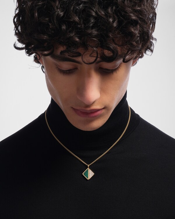 Eternal Gold necklace - gold and malachite - Gold/Malachite/White Eternal Gold necklace - gold and malachite - Gold/Malachite/White